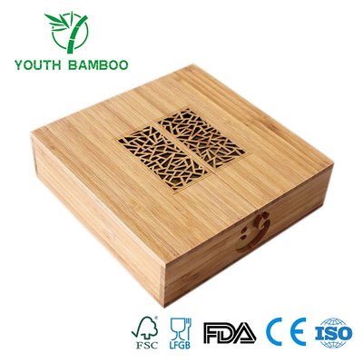 Bamboo Gift Container Box Customized Design 