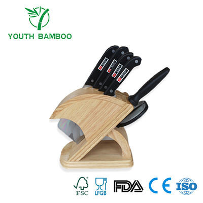 Bamboo Kitchen Knife Holder With 6 Slot