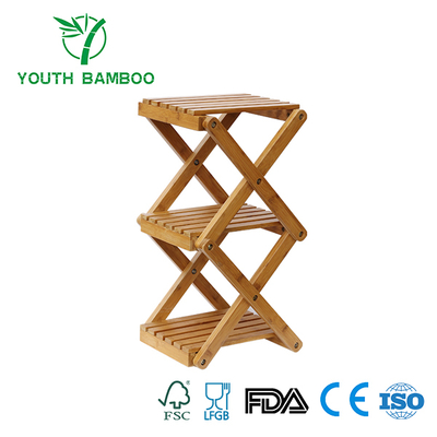 Bamboo Foldable Shelf Rack 3 Tier