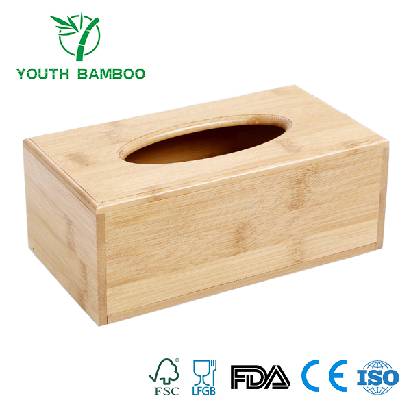 Bamboo Rectangular Tissue Box