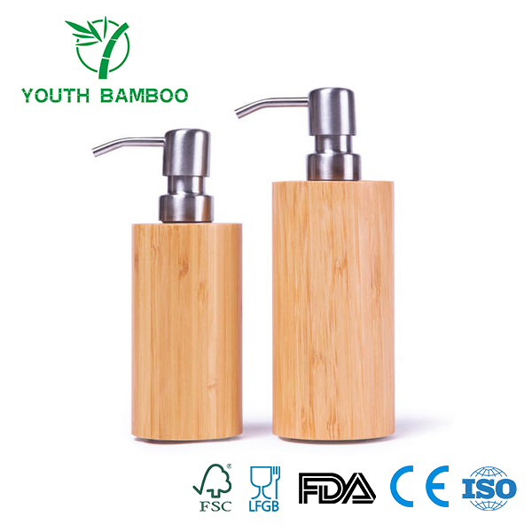 Bamboo Soap Dispenser With Stainless Steel Spray Head
