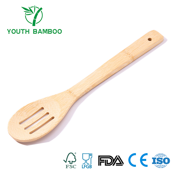 Bamboo Curved Slotted Spoon